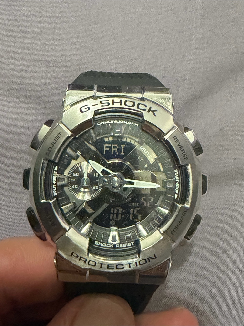 G-Shock Silver and Black Analog-Digital Men's Watch